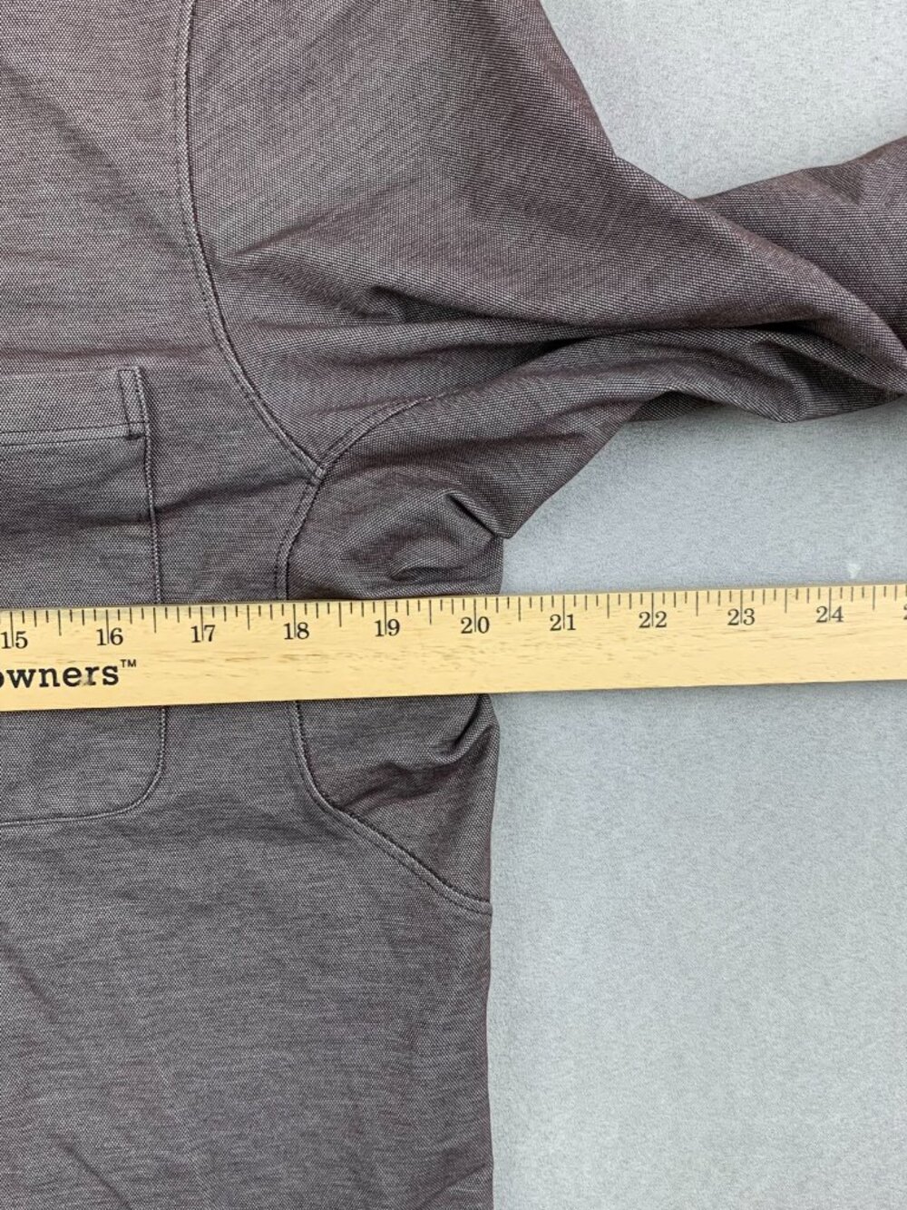 Lululemon Mens Shirt Medium Purple Heather Commission Long Sleeve Button Up - Picture 3 of 6